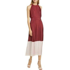 Joie Aleanna Pleated Halter Dress - Topanga-Laurel - 00